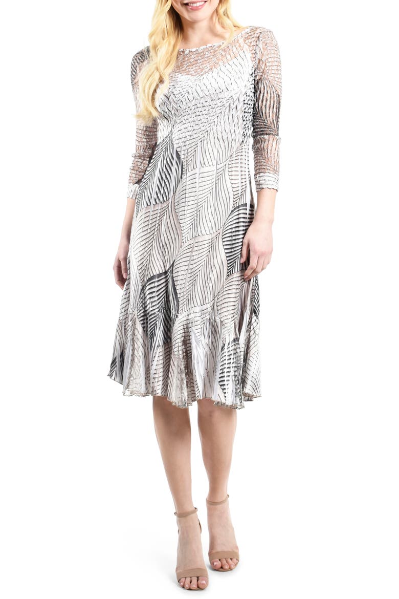 Charmeuse & Lace Dress, Main, color, ANTIQUE LEAF