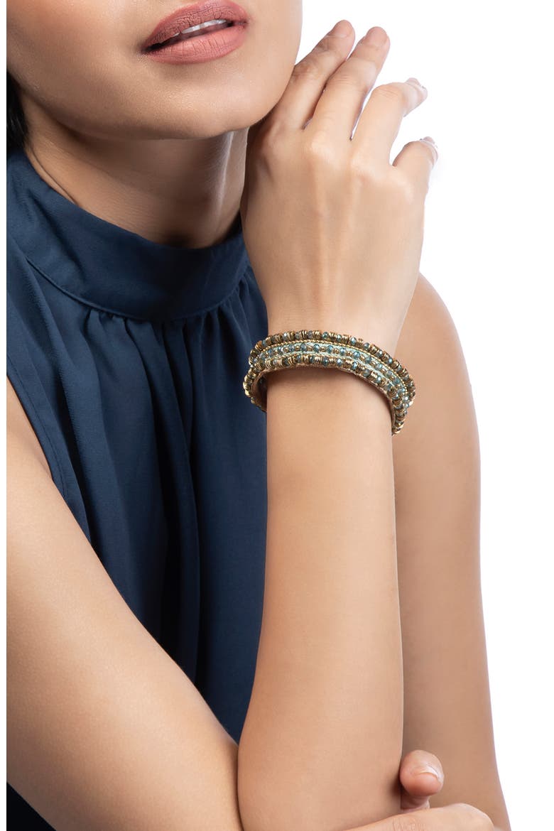 Milani Cuff Bracelet, Alternate, color, TEAL