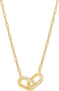 ATHRA LUXE Pavé Duo Interlock Necklace