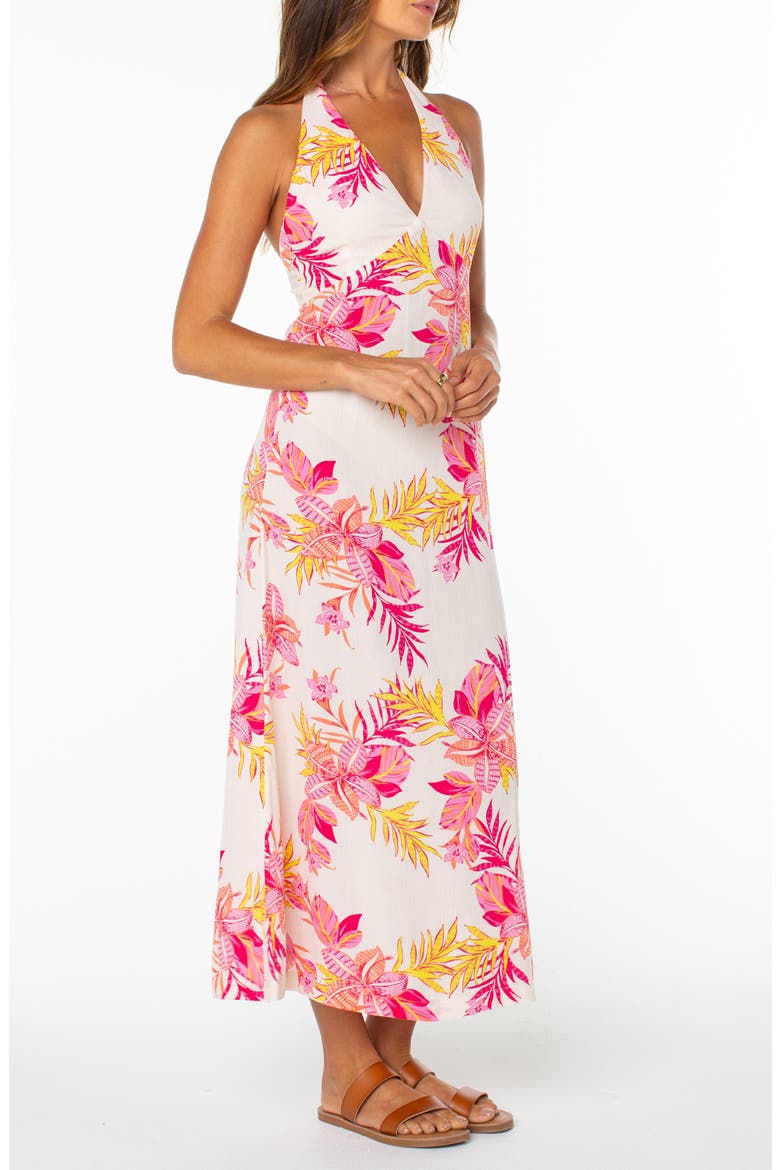 Beach Day Floral Halter Maxi Dress, Alternate, color, DEW