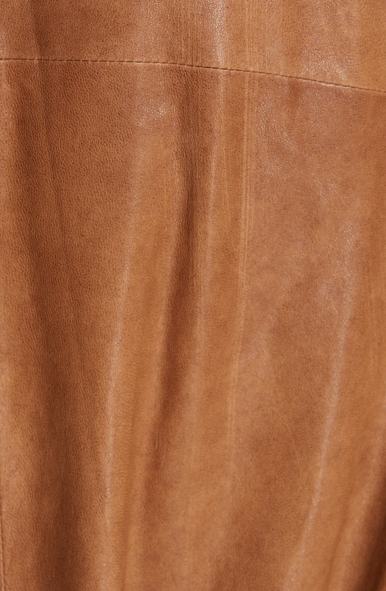 Brunello Cucinelli Rope Belt Nappa Leather Coat, Alternate, color,