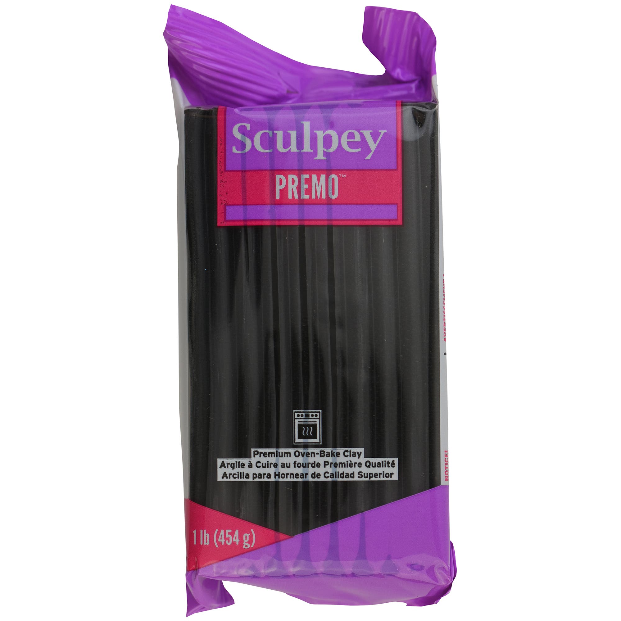 Sculpey Black 1lb Bar, Polymer OvenBake Clay, Non Toxic 