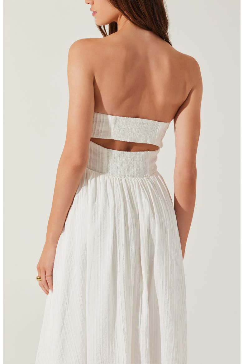 Strapless Bubble Hem Dress, Alternate, color, CREAM