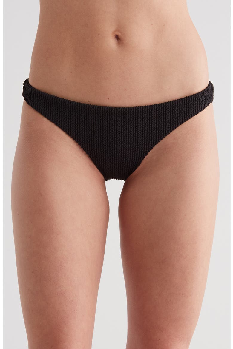 Summer High Tanga Bikini Bottoms, Main, color, BLACK SANDS
