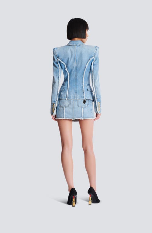 BALMAIN BALMAIN 6-BUTTON TAILORED DENIM JACKET 
