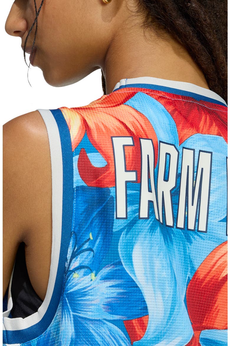 x FARM Rio Jersey Tank, Alternate, color, LIGHT BLUE/ CREAM/ MARINE
