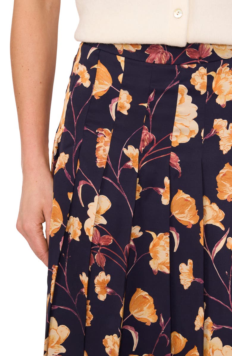 Ted Baker Pleated Midi Skirt, Alternate, color, Baritone Blue