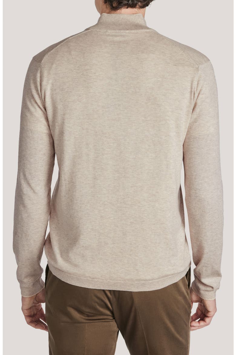 Daniel Quarter-Zip Cotton Sweater, Alternate, color, OYSTER