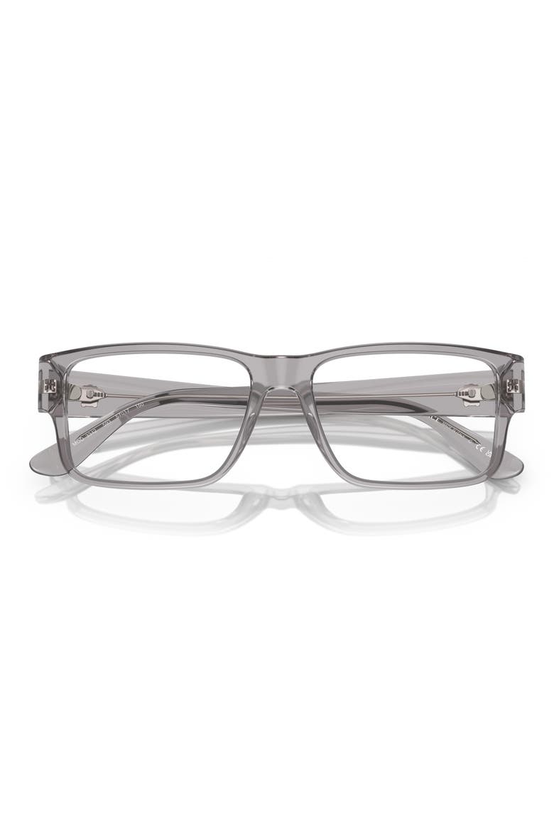 55mm Rectangle Optical Glasses, Alternate, color, GREY