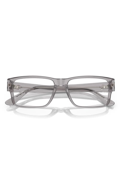 Versace Geometrically Framed Flat Mirror In Grey