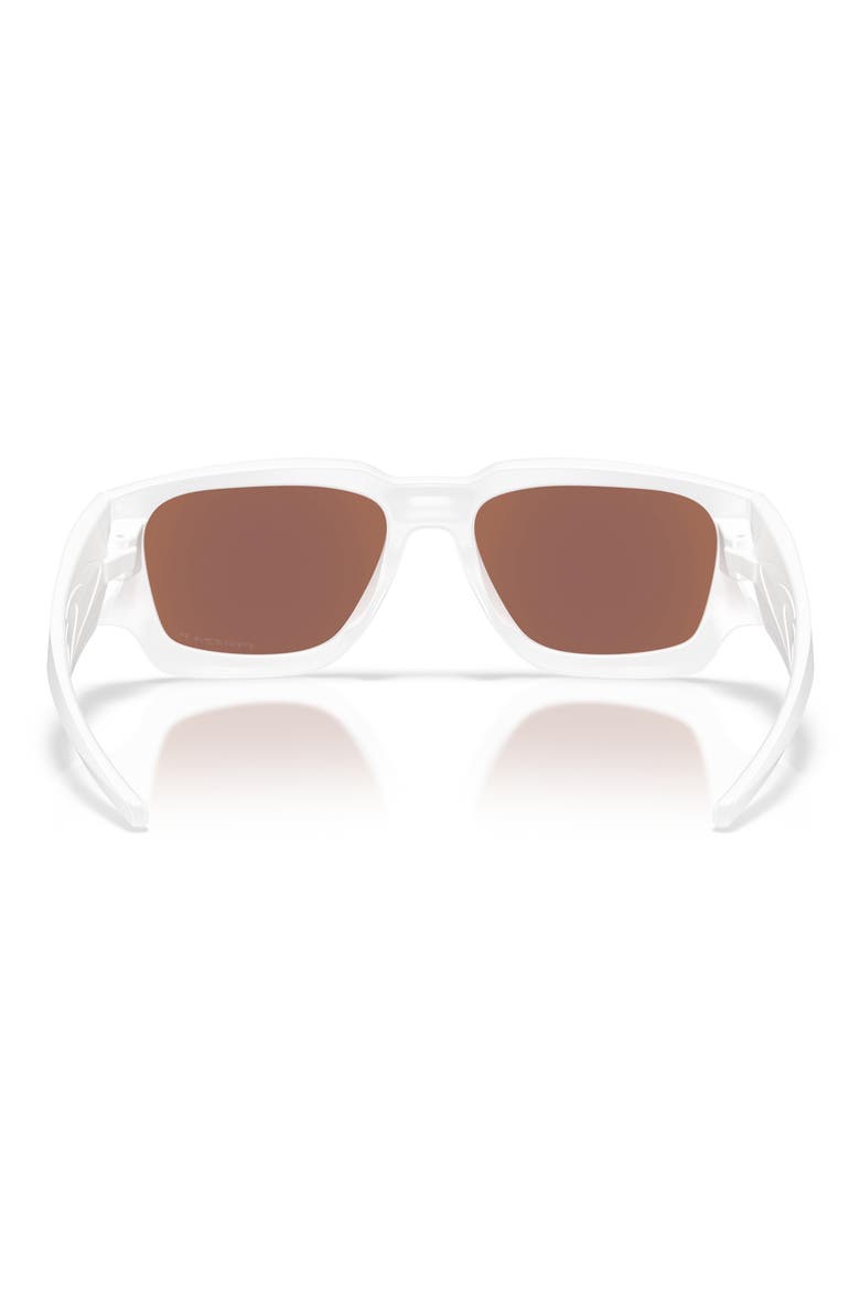 Instagator 58mm Polarized Rectangular Sunglasses, Alternate, color, MATTE WHITE / PRIZM
