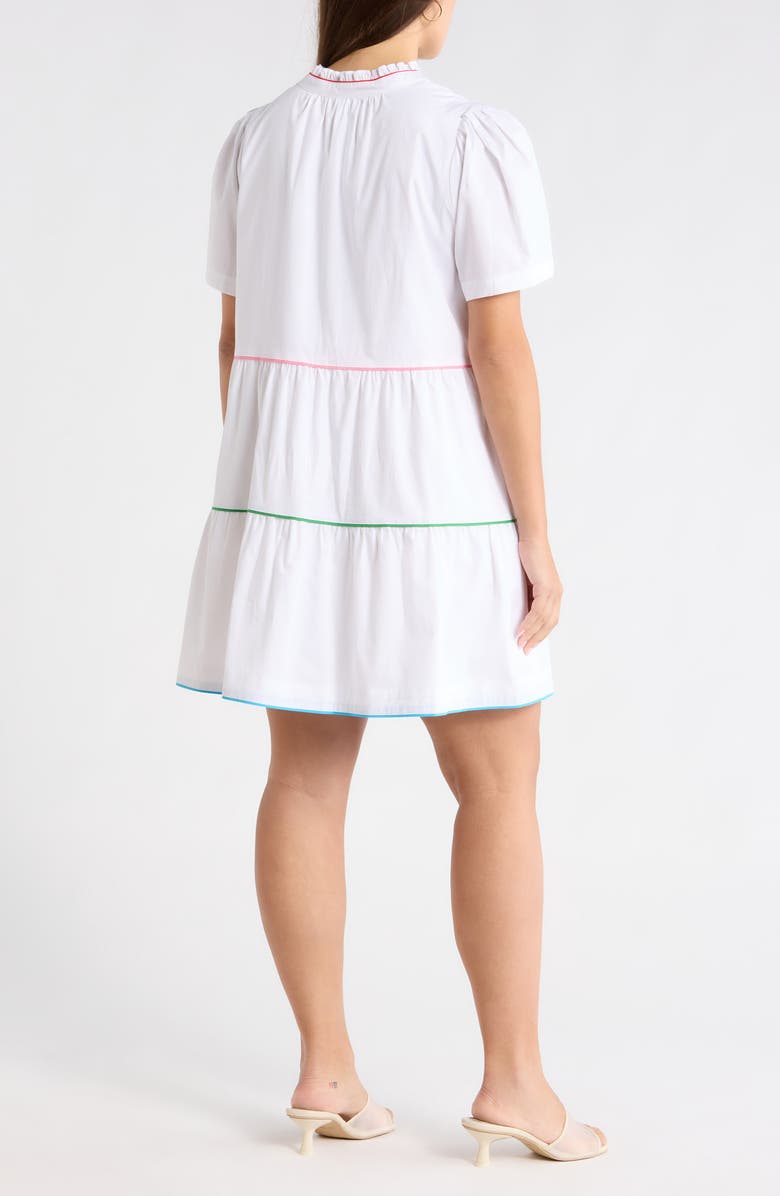 SUGARLIPS Candace Tiered Mini Dress, Alternate, color, White