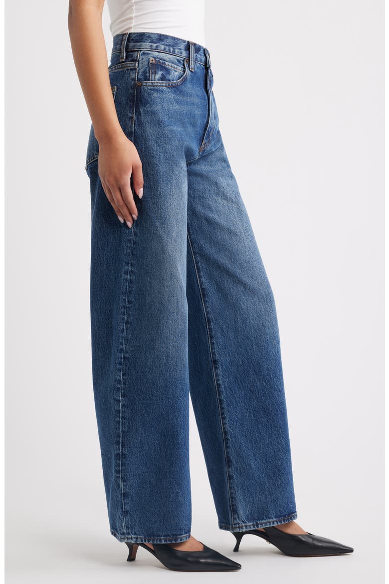 The Bow High Waist Barrel Jeans, Alternate, color, OBSCURA