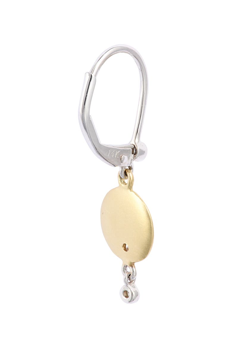 14k Gold Diamond Disc Drop Earrings, Alternate, color, YELLOW GOLD