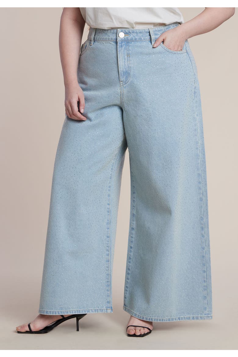 Embellished Rhinestone Jeans, Alternate, color, LIGHT WASH