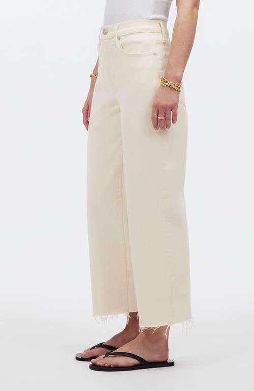 Madewell The Perfect Vintage Raw Hem High Waist Crop Wide Leg Jeans In Vintage Canvas
