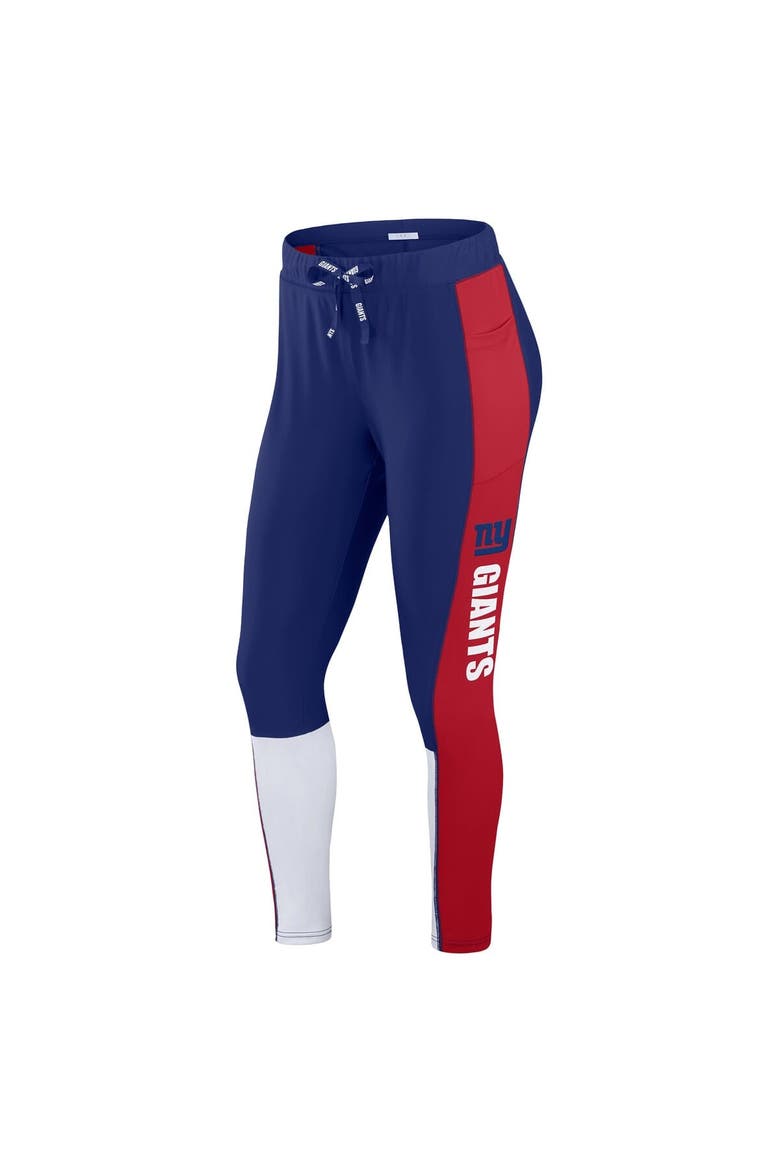 Women's WEAR by Erin Andrews Royal/Red New York Giants Color-Block Leggings, Alternate, color, Royal