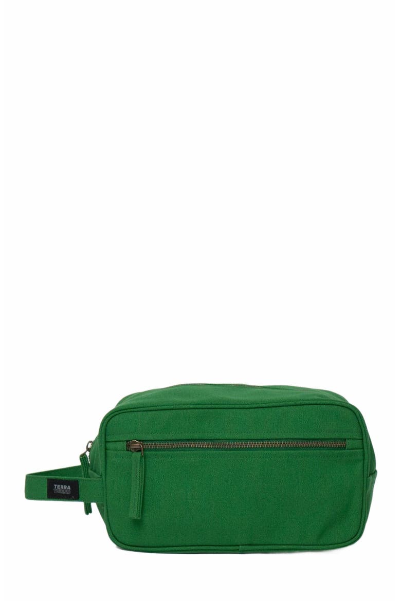 Organic Cotton Toiletry Bag, Main, color, Moss Green