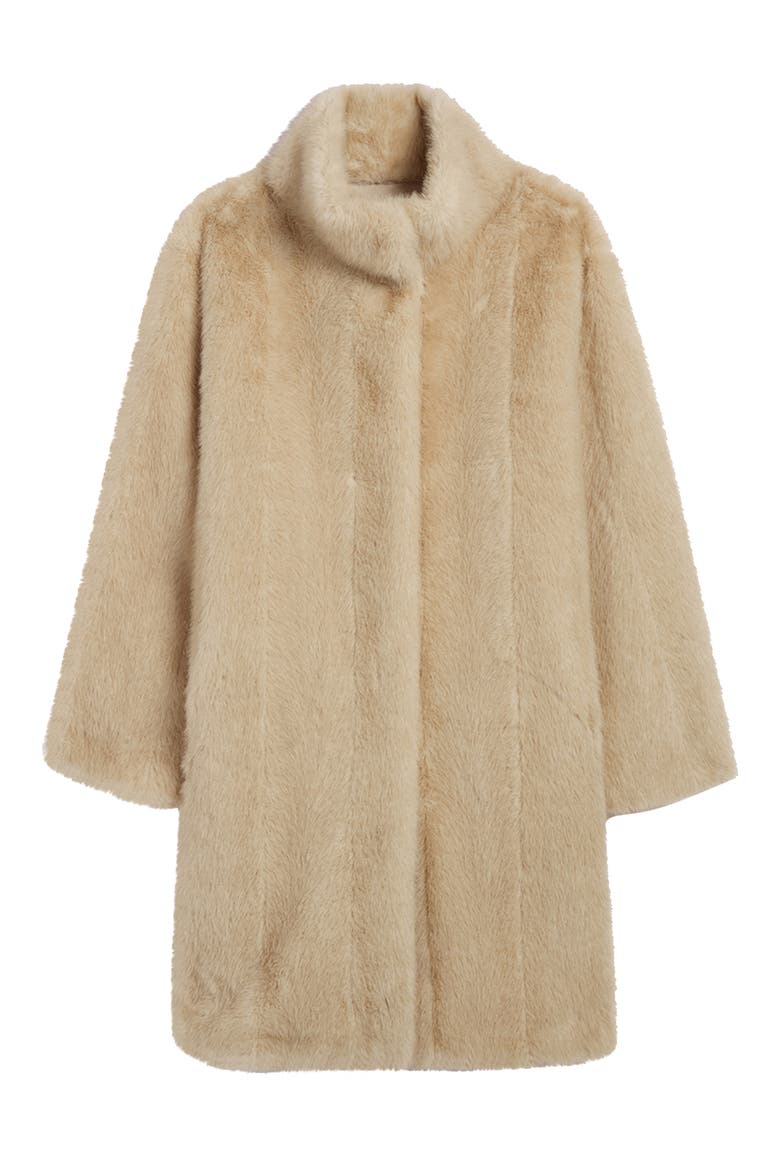 Blair Faux Fur Coat, Alternate, color, LATTE MULTI