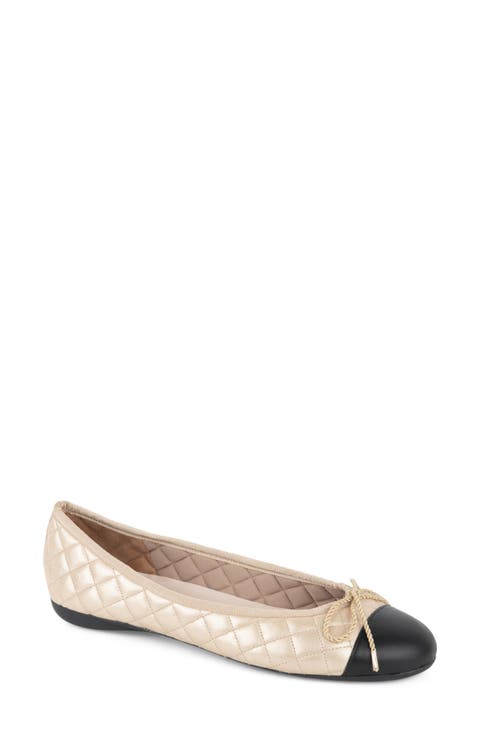Best Cap Toe Quilted Ballet Flat (Women)