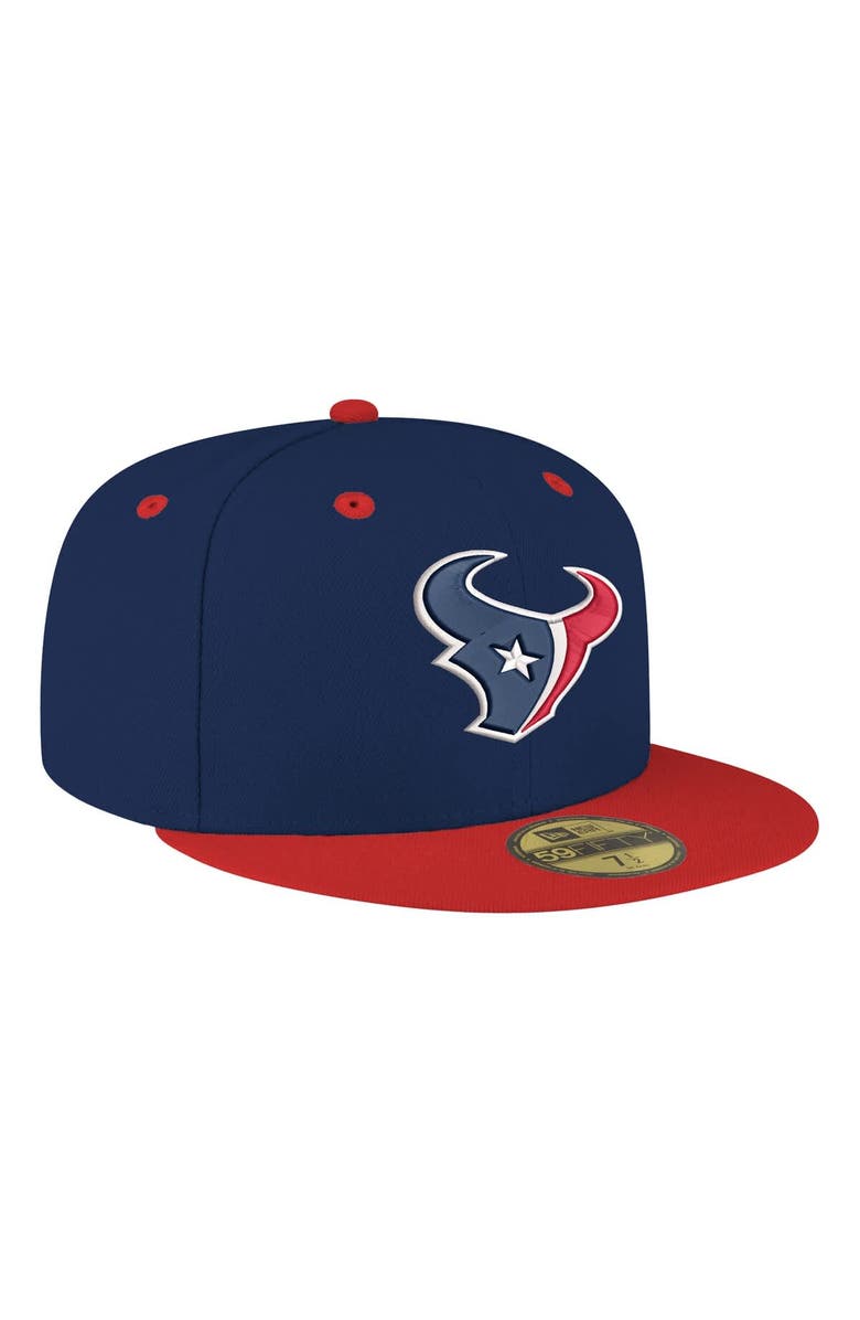New Era Men's New Era Navy/Red Houston Texans Flipside Two-Tone 59FIFTY Fitted Hat, Alternate, color, Navy