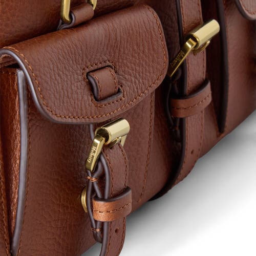 Mulberry Roxanne Brown Small Handbag With Adjustable And Removable Shoulder Strap And Two Front Pockets In Le