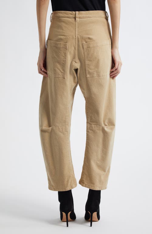 Nili Lotan Shon Brushed Cotton-blend Twill Tapered Pants In Brown