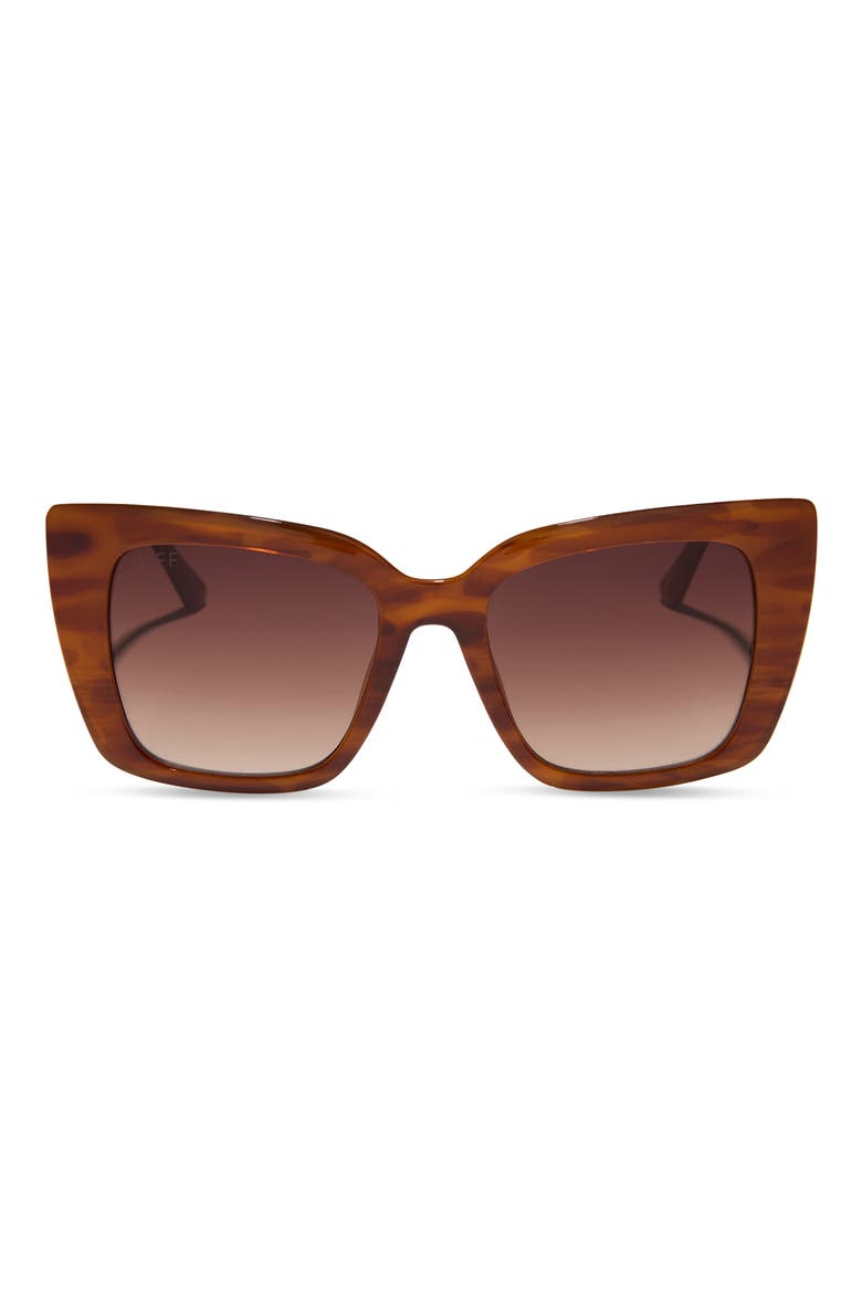 54mm Cat Eye Sunglasses, Main, color, MAHOGANY TORTOISE