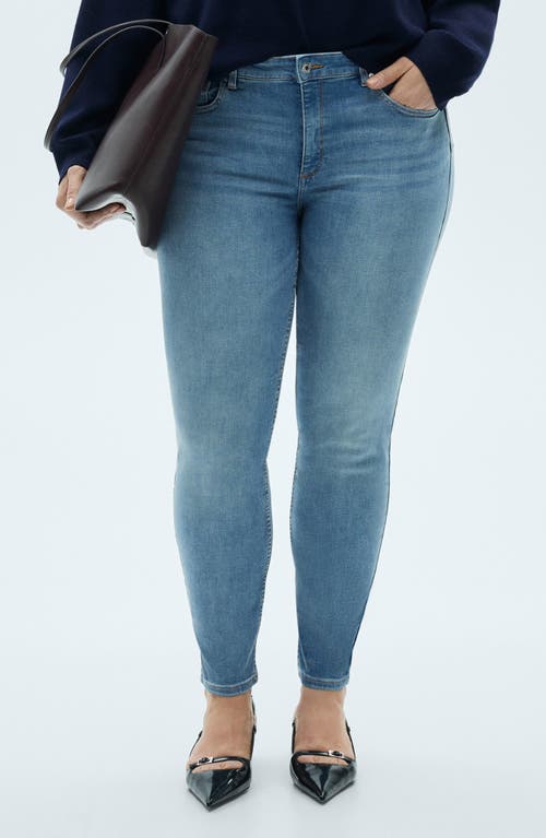 Mango Low Rise Push-up Skinny Jeans In Medium Blue