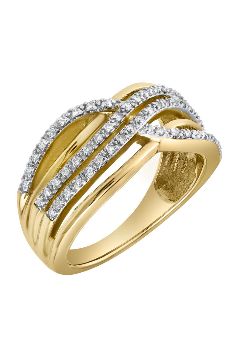 Elaris Wave 0.25 Ct 10K Gold Diamond Ring, Alternate, color, 10K Yellow Gold