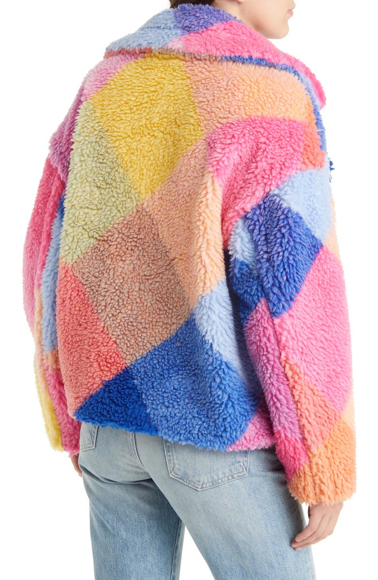 BLANKNYC Colorblock Teddy Coat, Alternate, color,