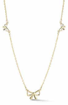 Ember Fine Jewelry 14K Gold Bow Pendant Necklace