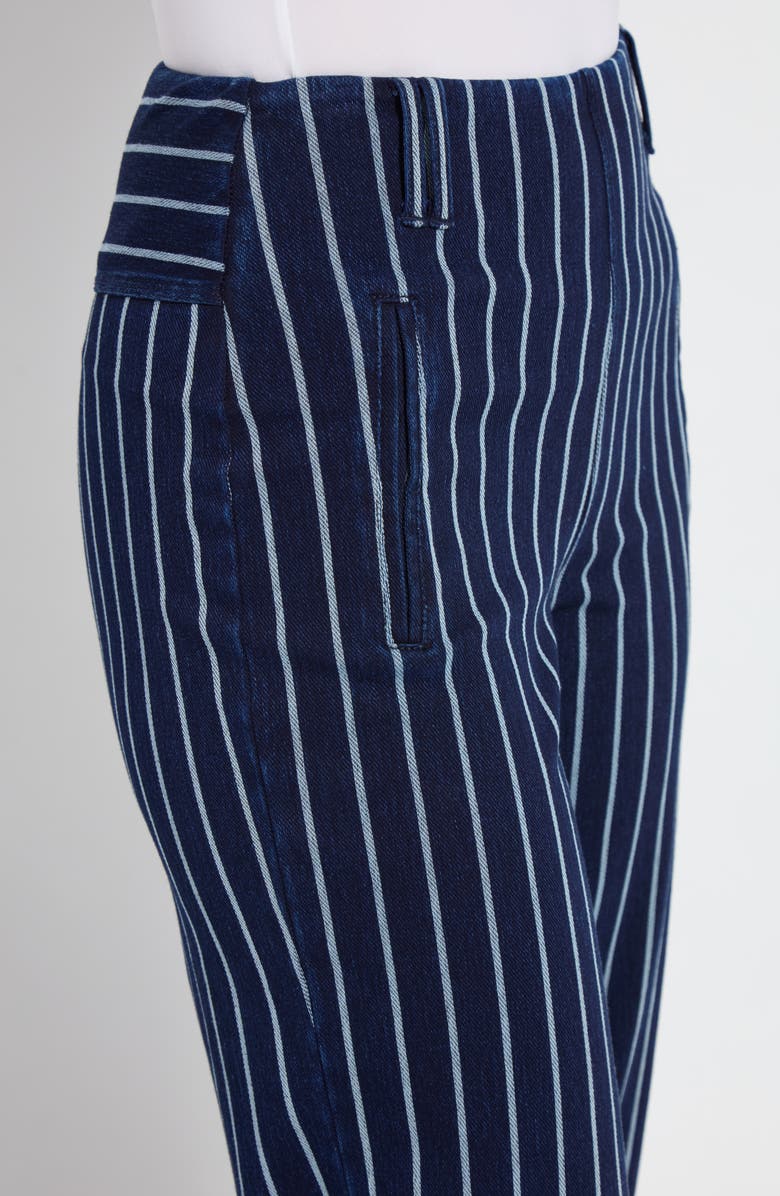 Lysse Esme Stripe Crop Wide Leg Jeans, Alternate, color, Indigo Nautical Stripe