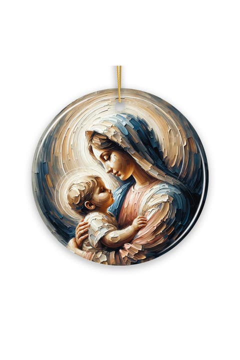 Virgin Mary And Baby Jesus Gentle Embrace Ornament
