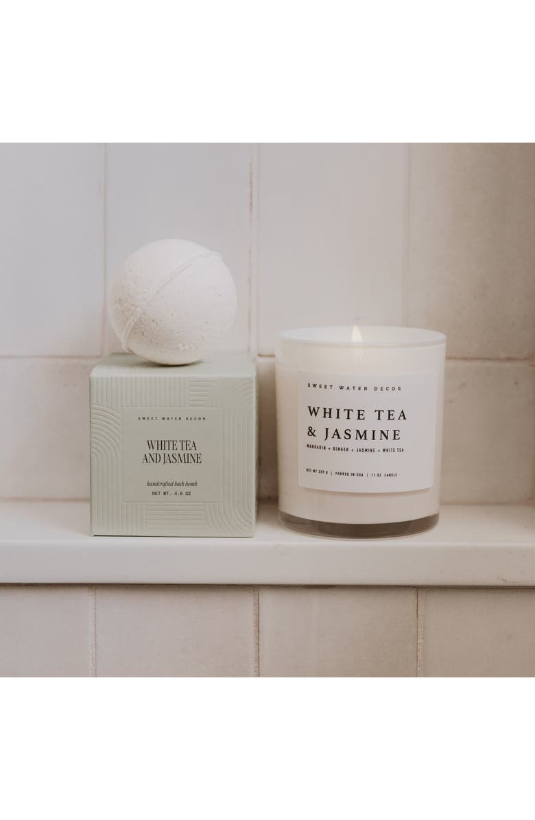 SWEET WATER DECOR White Tea and Jasmine 11 oz Soy Candle, Alternate, color, White Tea And Jasmine