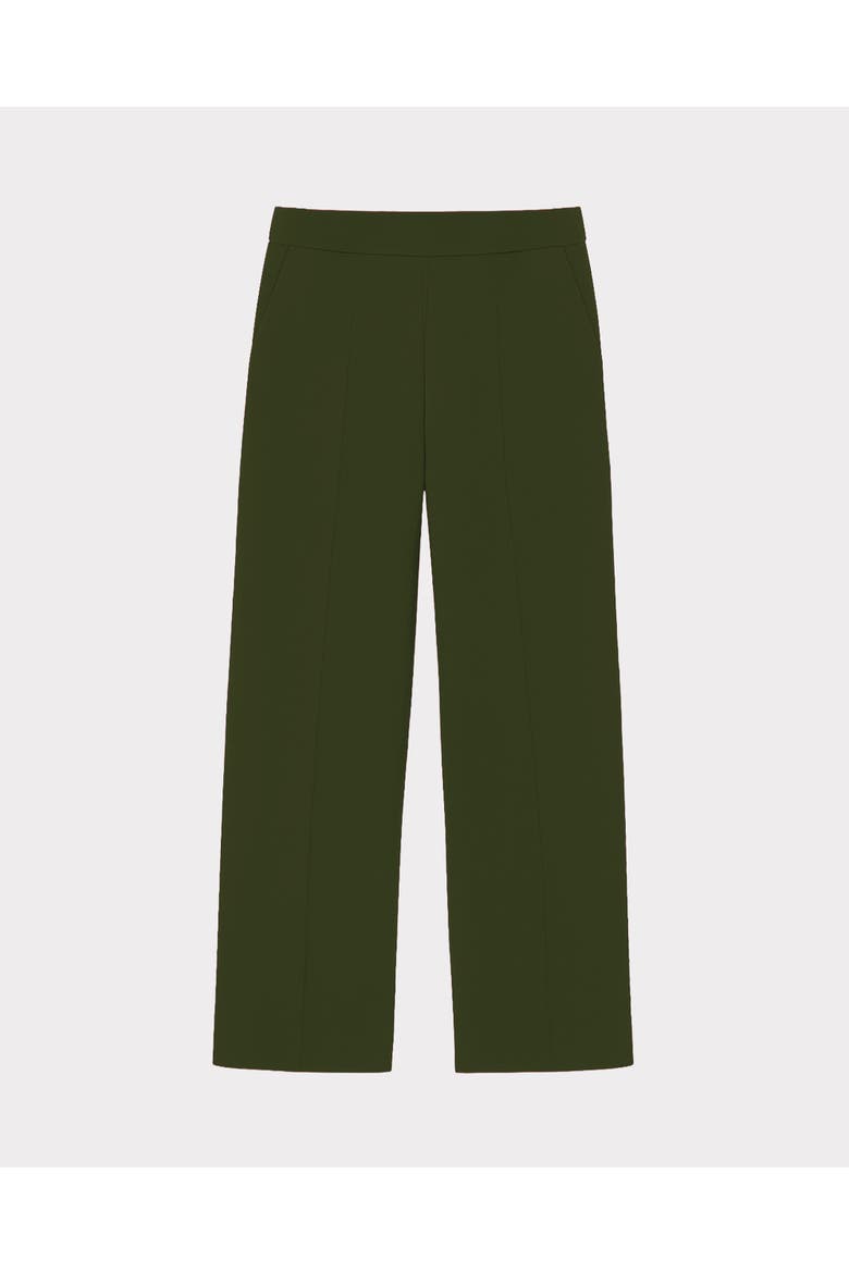 Ponte Wide Leg Pants, Alternate, color, Dark Olive