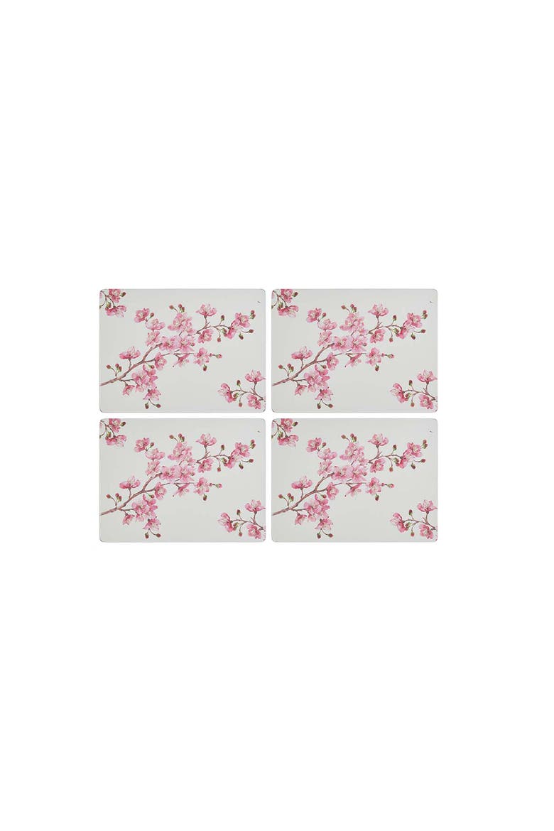 Pink Blossom Set of 4 Cork Back Placemats, Main, color, Pink