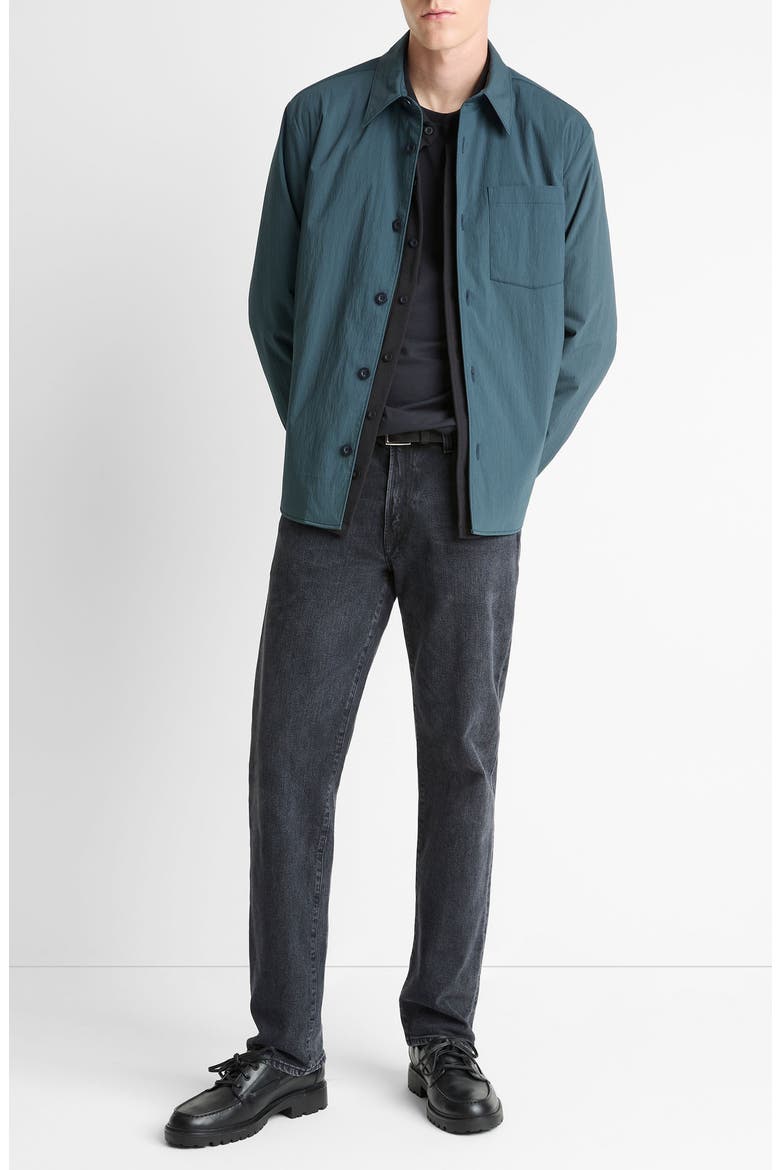 Insulated Cotton Blend Button-Up Shirt Jacket, Alternate, color, CLEAR LAKE