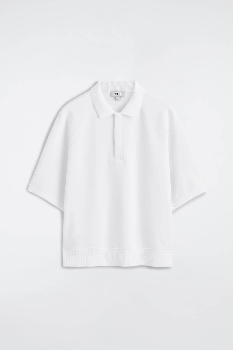 Scuba Knit-Jersey Polo Shirt, Alternate, color, WHITE