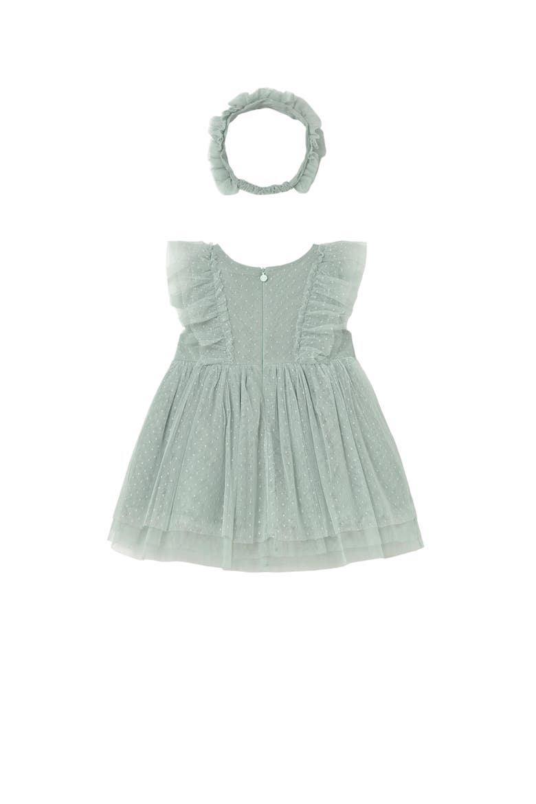 Dress With Matching Headband, Alternate, color, Green