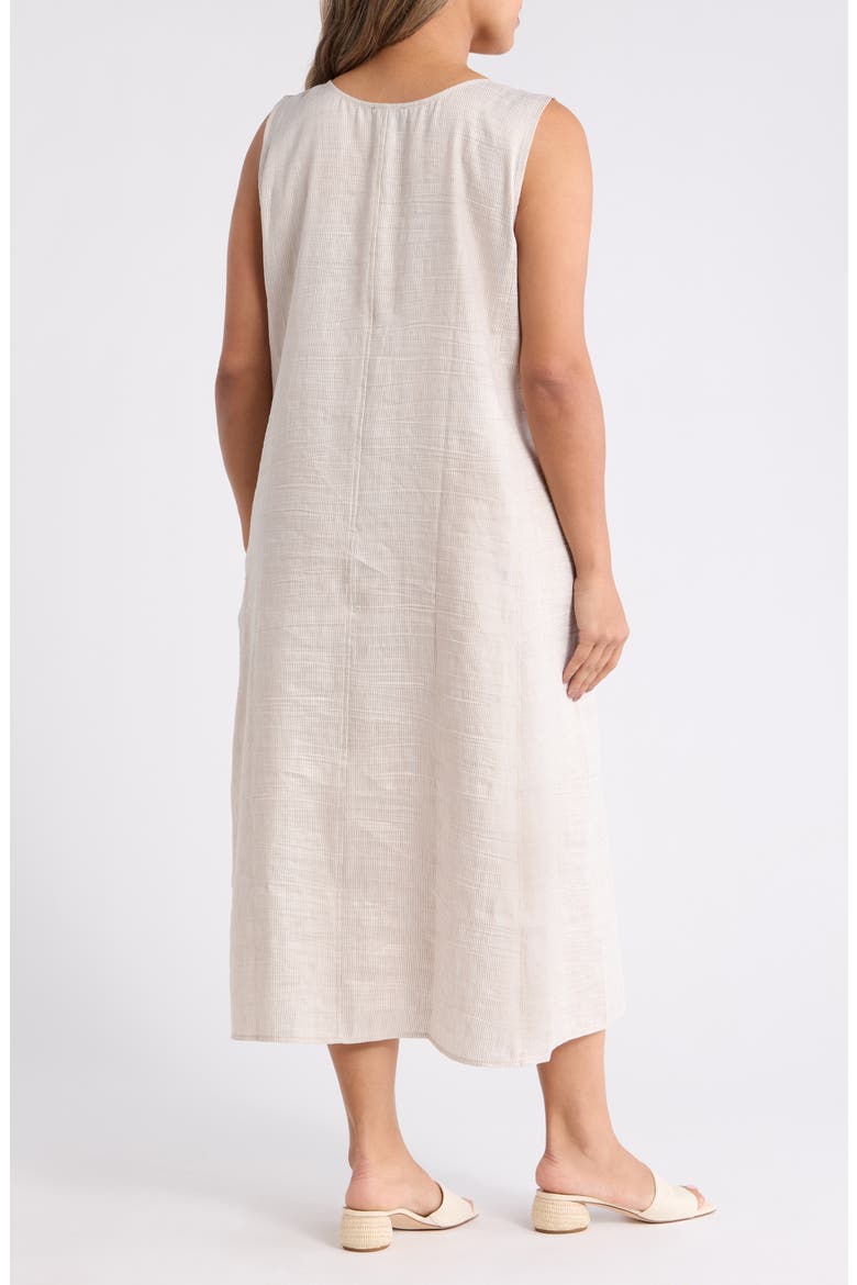 Scoop Neck Linen Blend Shift Dress, Alternate, color, WHEAT