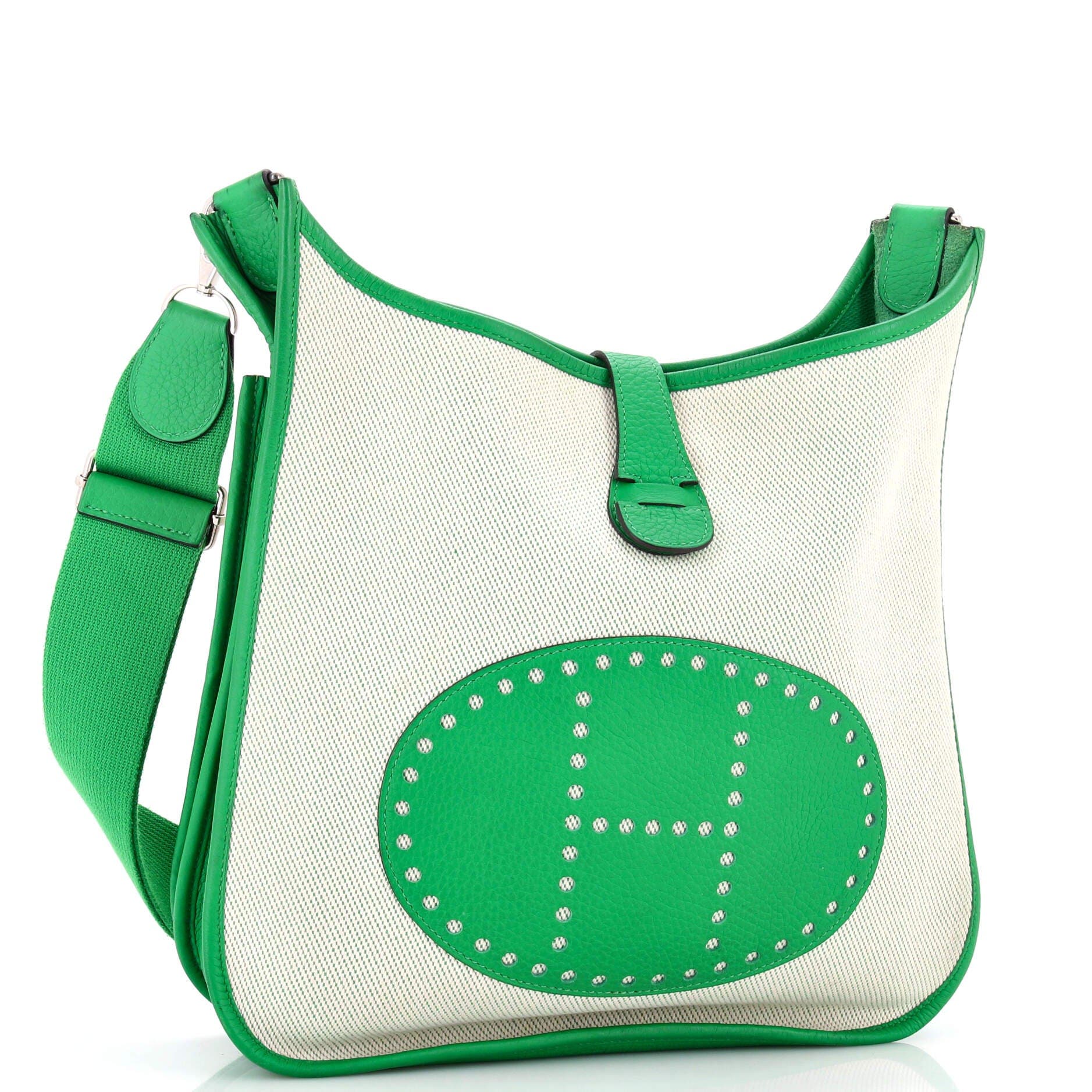 Evelyne Bag Gen III Toile and Leather GM, Alternate, color, Green