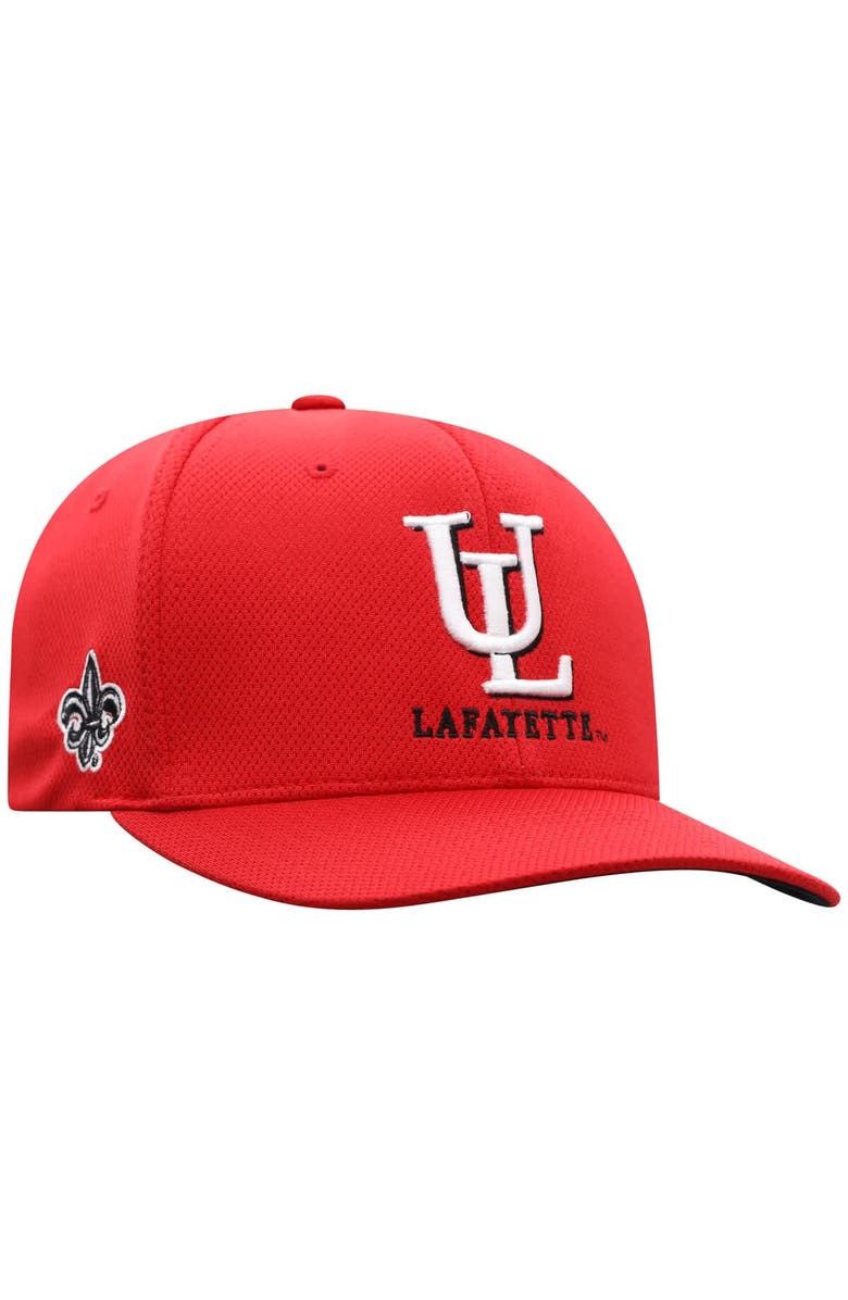 TOP OF THE WORLD Men's Top of the World Red Louisiana Ragin' Cajuns Reflex Flex Hat, Alternate, color, Red