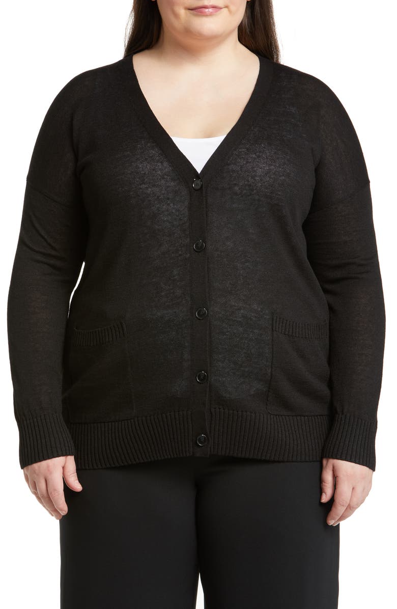 Nordstrom Linen Blend Cardigan, Alternate, color,