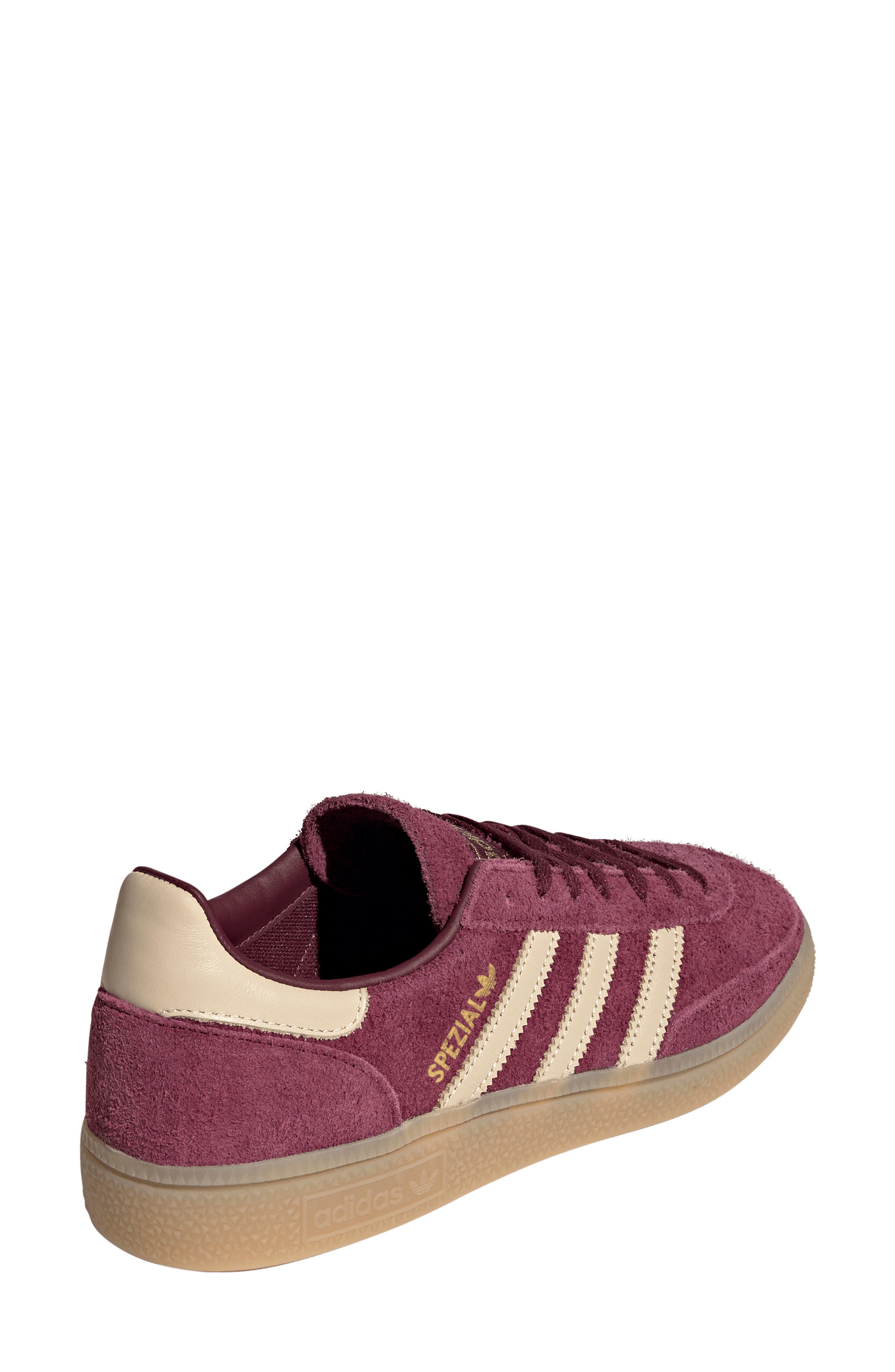adidas Handball Spezial Sneaker, Alternate, color, Maroon/ Vanilla/ Gold