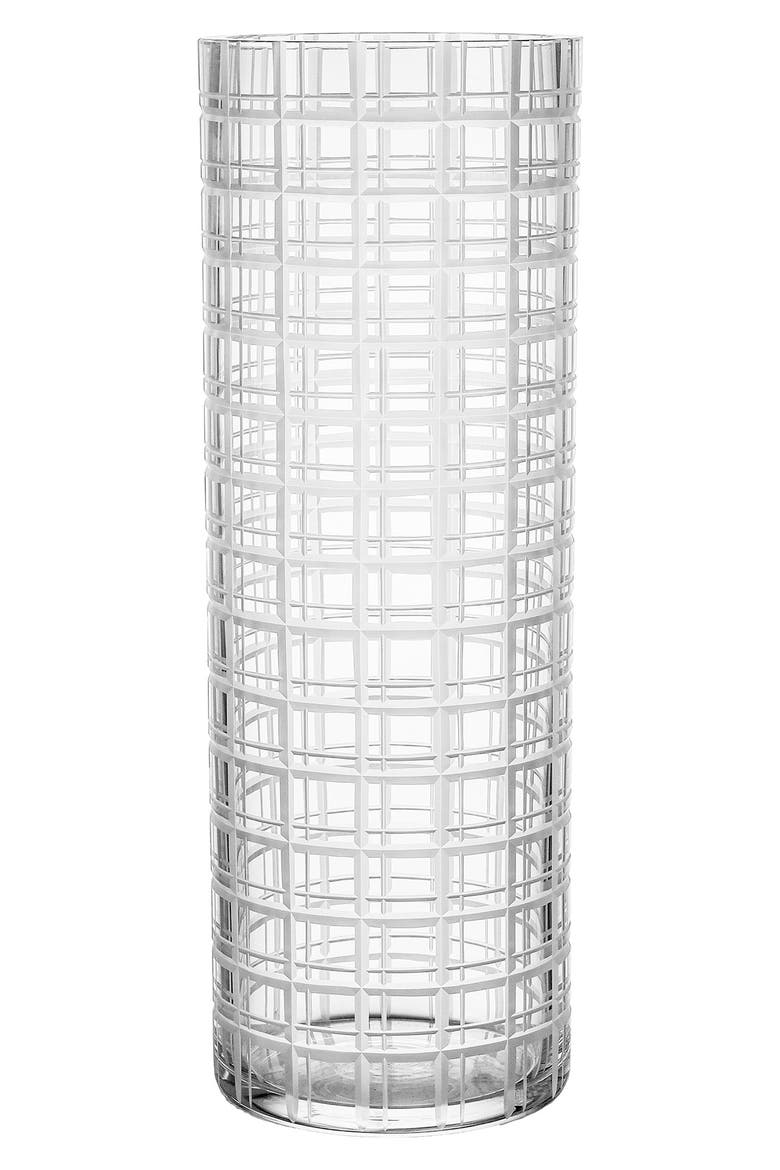Large Cut in Number Checker Vase, Main, color, NO COLOR