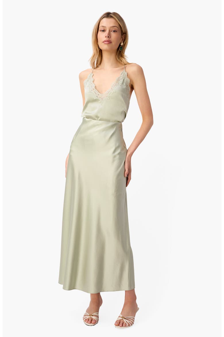 Aviva Stretch Silk Maxi Skirt, Alternate, color, SEA GLASS