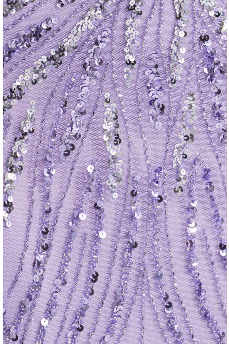 Glitter Mesh Column Gown, Alternate, color, LILAC