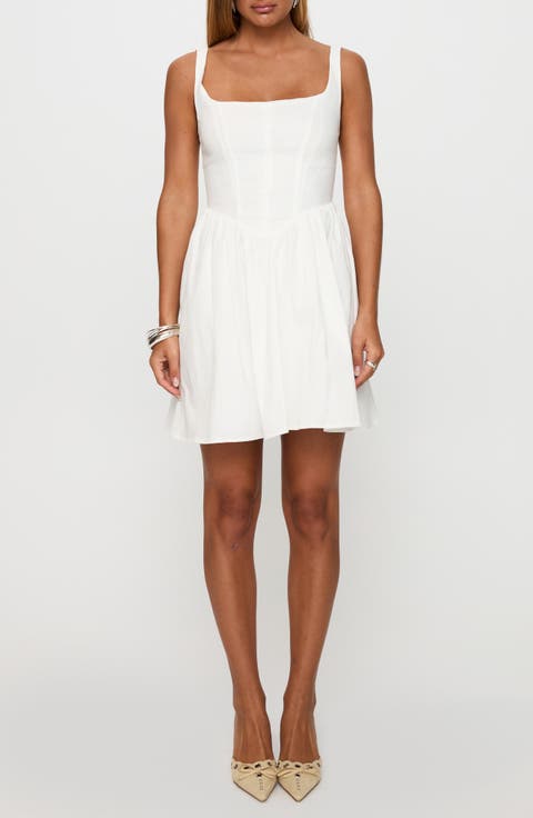 Martie Stretch Cotton Fit & Flare Minidress