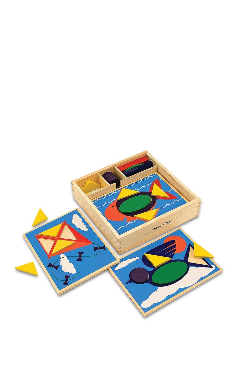 Melissa & Doug Beginner Pattern Blocks, Alternate, color,
